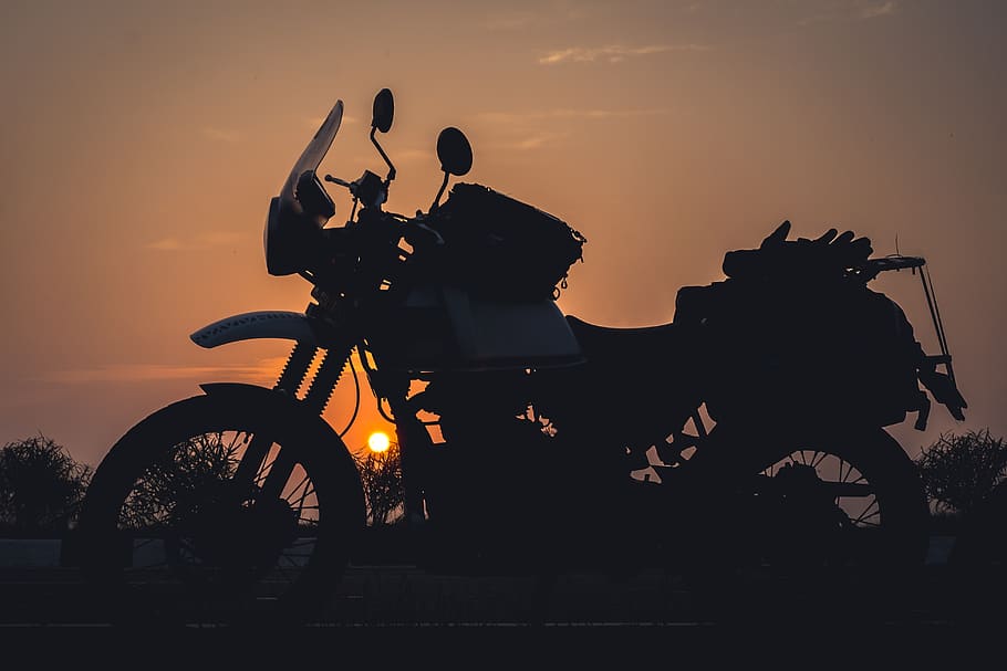 Royal Enfield Himalayan Off Road, sky, life, people, men Free HD Wallpaper