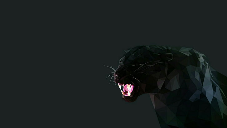 Sad Black Panther, angle, black, abstract, face Free HD Wallpaper