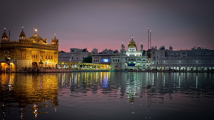 Sikhism, lake, travel, religion, blue Free HD Wallpaper