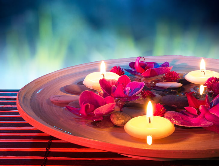 Spa Flowers, spirituality, melting, wood  material, health spa