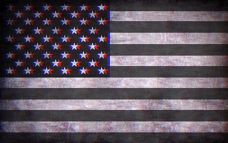 star shape, shape, repetition, american flag Free HD Wallpaper