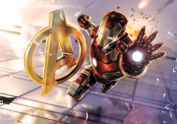 Tony Stark Iron Man, reflection, three dimensional, machinery, marvel comics Free HD Wallpaper