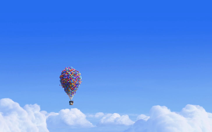 Up Pixar House, transportation, nature, no people, flying Free HD Wallpaper
