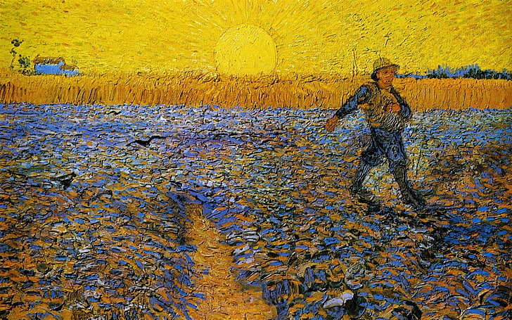 Vincent Van Gogh Famous Paintings, lifestyles, vincent van gogh, classic art, yellow Free HD Wallpaper