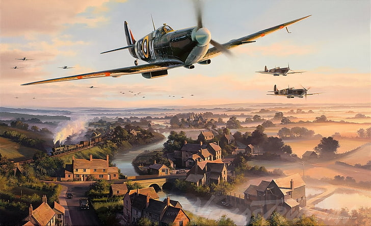 World War 2 Battlefield, mode of transportation, aerospace industry, supermarine spitfire, spitfire Free HD Wallpaper