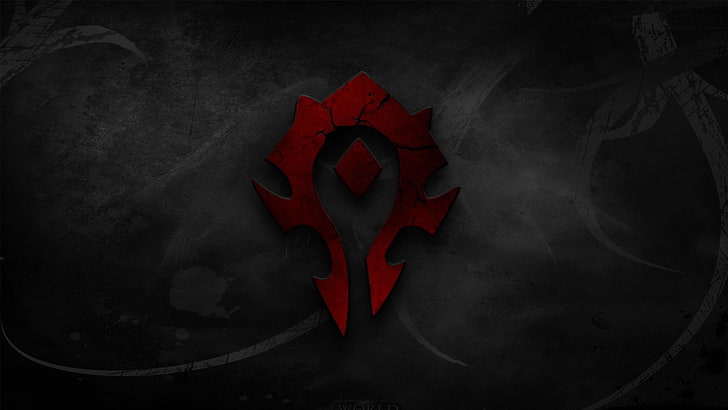 WoW Horde Logo, abstract, fear, halloween, blackboard Free HD Wallpaper