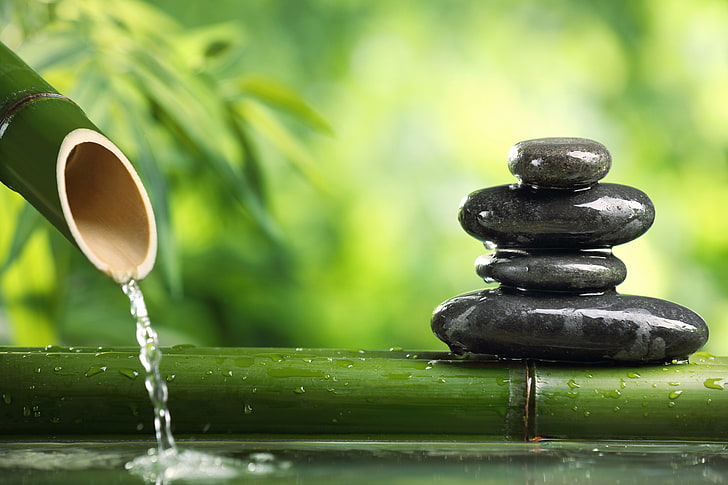 Zen Art, stack, solid, nature, flowing water Free HD Wallpaper