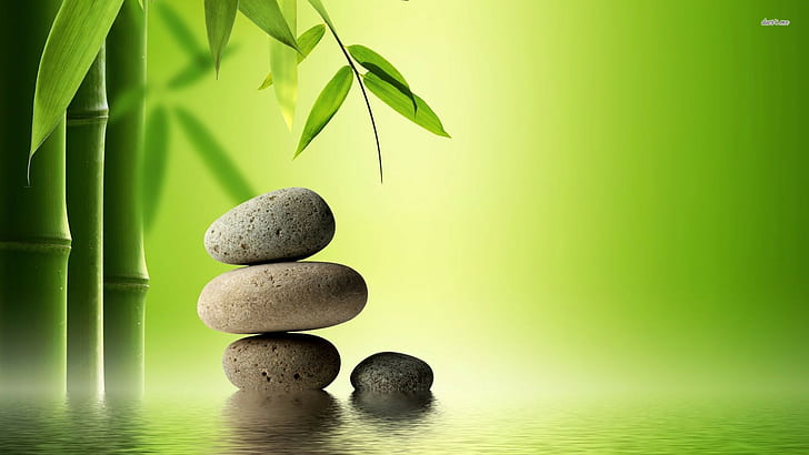 Zen Master, stones, stone, zen, digital art Free HD Wallpaper