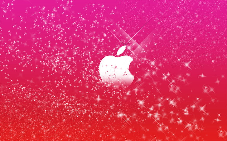 2560X1440 Girly, pink, logo, glitters, apple Free HD Wallpaper