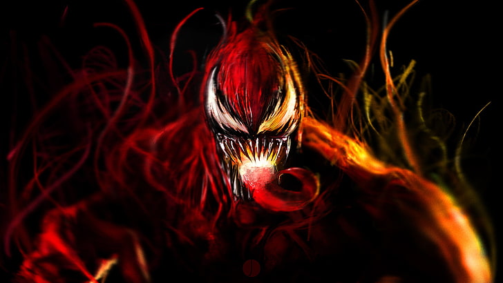 Agent Venom vs Carnage, flame, ripper, night, no people Free HD Wallpaper