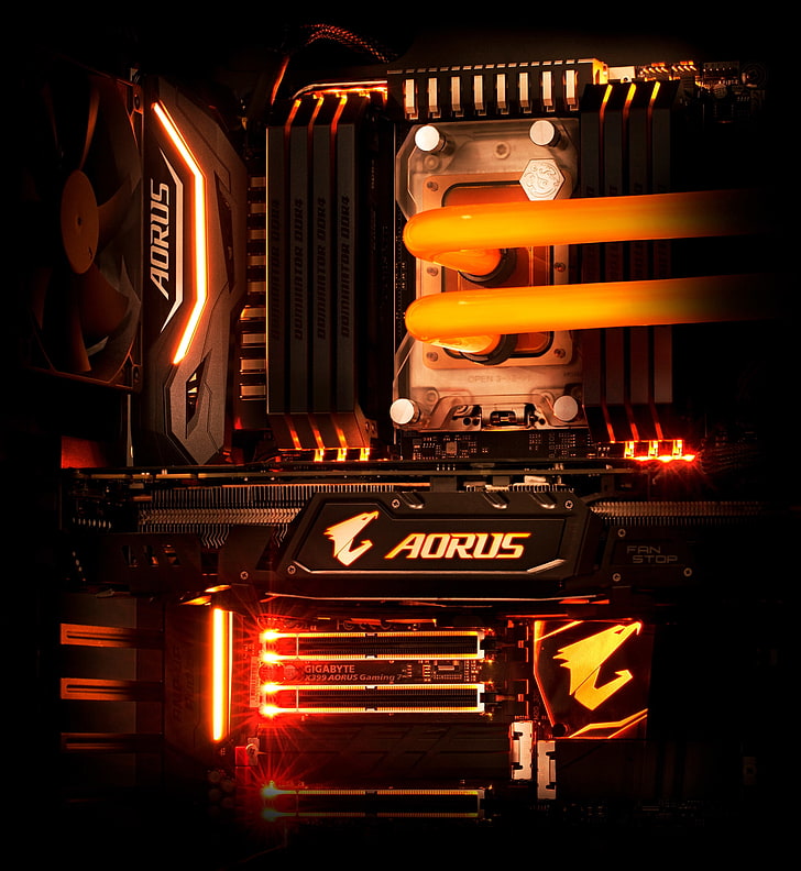 Aorus Gaming PC, technology, city, office building exterior, building exterior Free HD Wallpaper