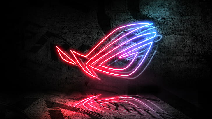 Asus ROG Blue, rog, neon, asus Free HD Wallpaper