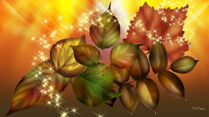 autu, shine, gold, leaves Free HD Wallpaper