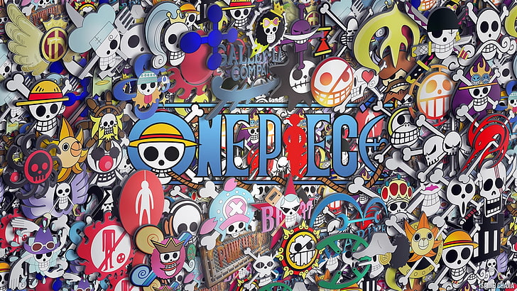 Bendera One Piece, collection, variation, design, graffiti Free HD Wallpaper