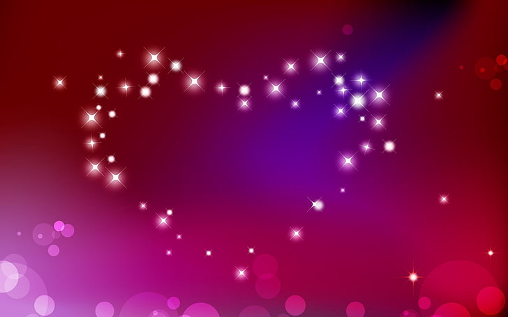 Blue Glitter Heart, abstract backgrounds, new years eve, light  natural phenomenon, pink color Free HD Wallpaper
