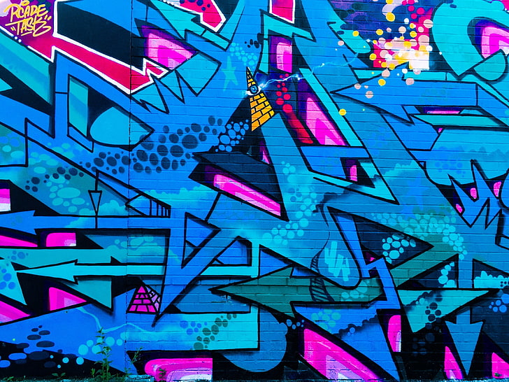 Colorful Street Art Graffiti, art and craft, closeup, illustration, decoration Free HD Wallpaper