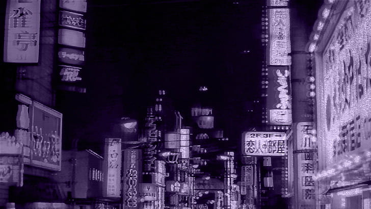 Cool Anime City, aesthetic, neon Free HD Wallpaper