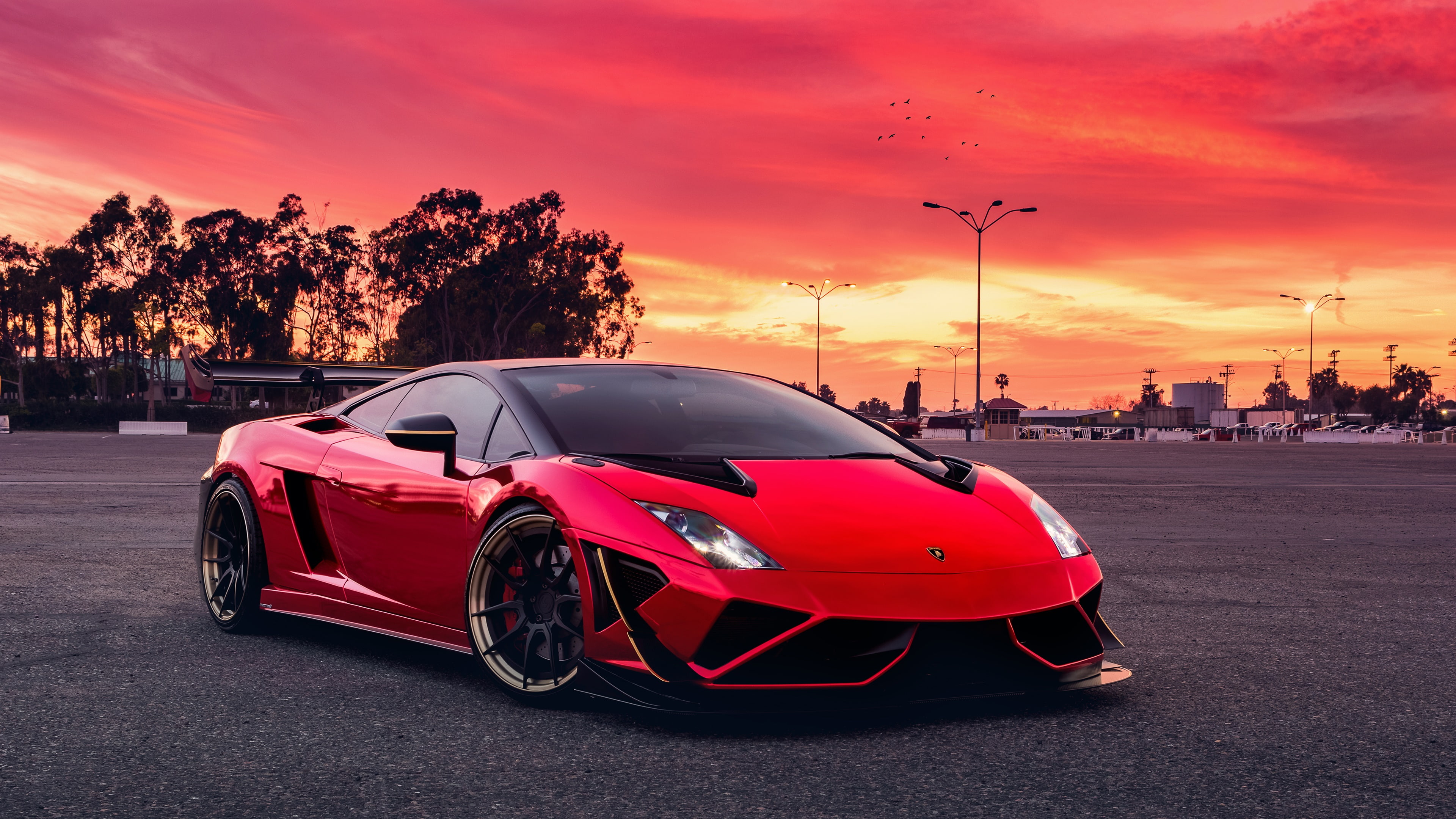 Dark Red Lamborghini, red, lamborghini gallardo, photography, car