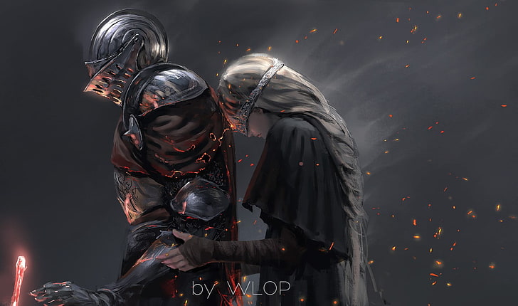 Dark Souls 3, two people, people, suit of armor, indoors Free HD Wallpaper