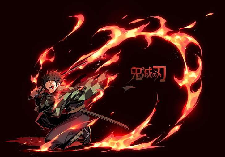 Demon Slayer Zenitsu, anime, weapon, kimetsu no yaiba, boy Free HD Wallpaper