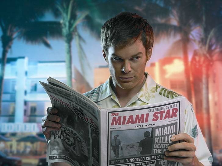 Dexter Season 1, text, young adult, one man only, focus on foreground