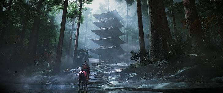 Ghost of Tsushima Screenshots, water, ultrawide, leisure activity, flowing water Free HD Wallpaper