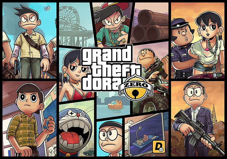 Grand Theft Auto Springfield, dora, illustration, communication, people