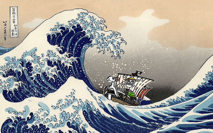 Great Wave Kanagawa, water, one, wave, vector Free HD Wallpaper