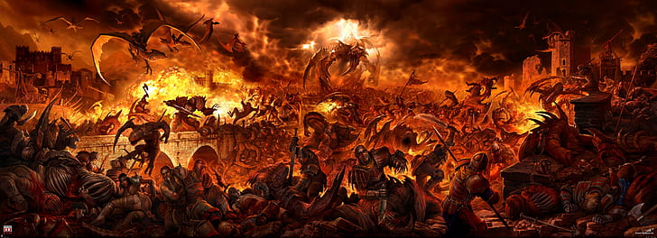 Hell Monster Art, digital art, hell, fantasy art Free HD Wallpaper