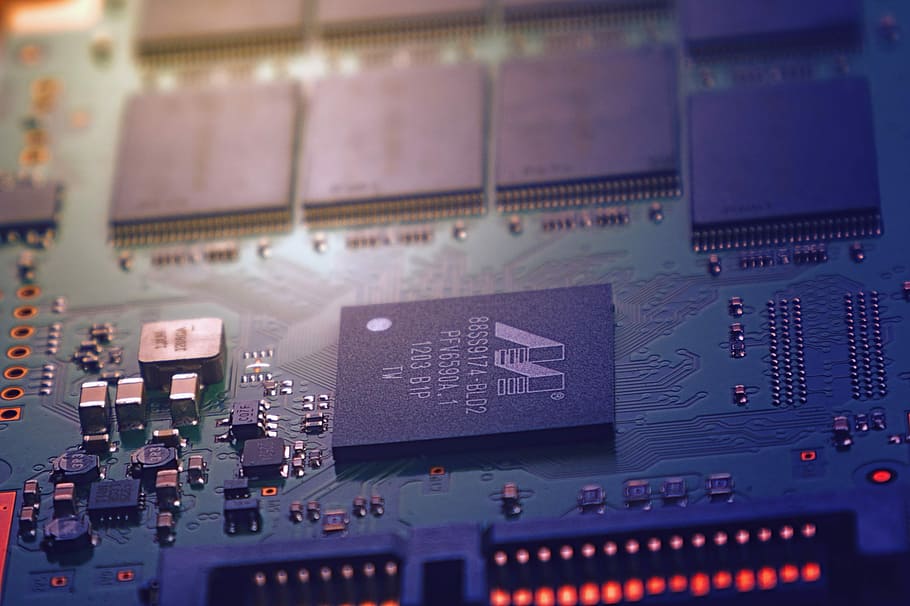 Integrated Circuit Board, innovation, chip, electronics industry, communication Free HD Wallpaper