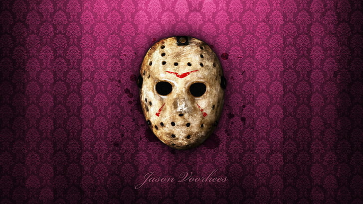 Jason Name Art, friday, mask, friday the 13th, bloody Free HD Wallpaper