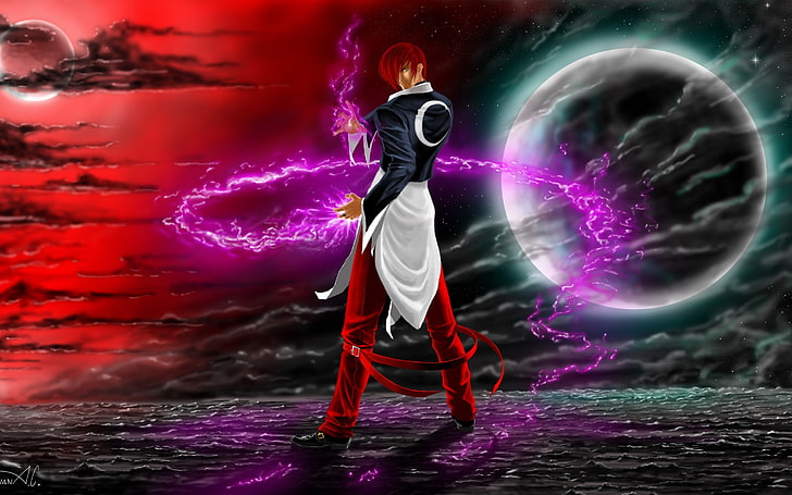 KOF 98 Iori, yagami, art, iori, magic Free HD Wallpaper