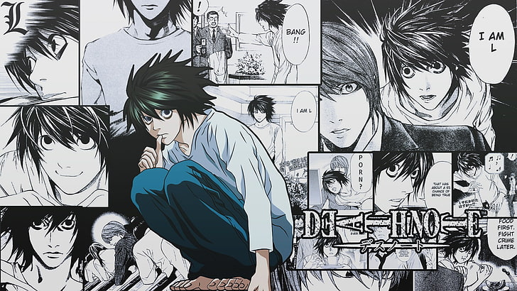 L Death Note Cool, death note, death, digital composite, standing