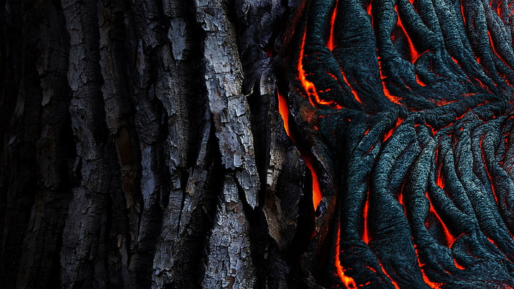 Lava Texture HD, pattern, flame, outdoors, closeup Free HD Wallpaper