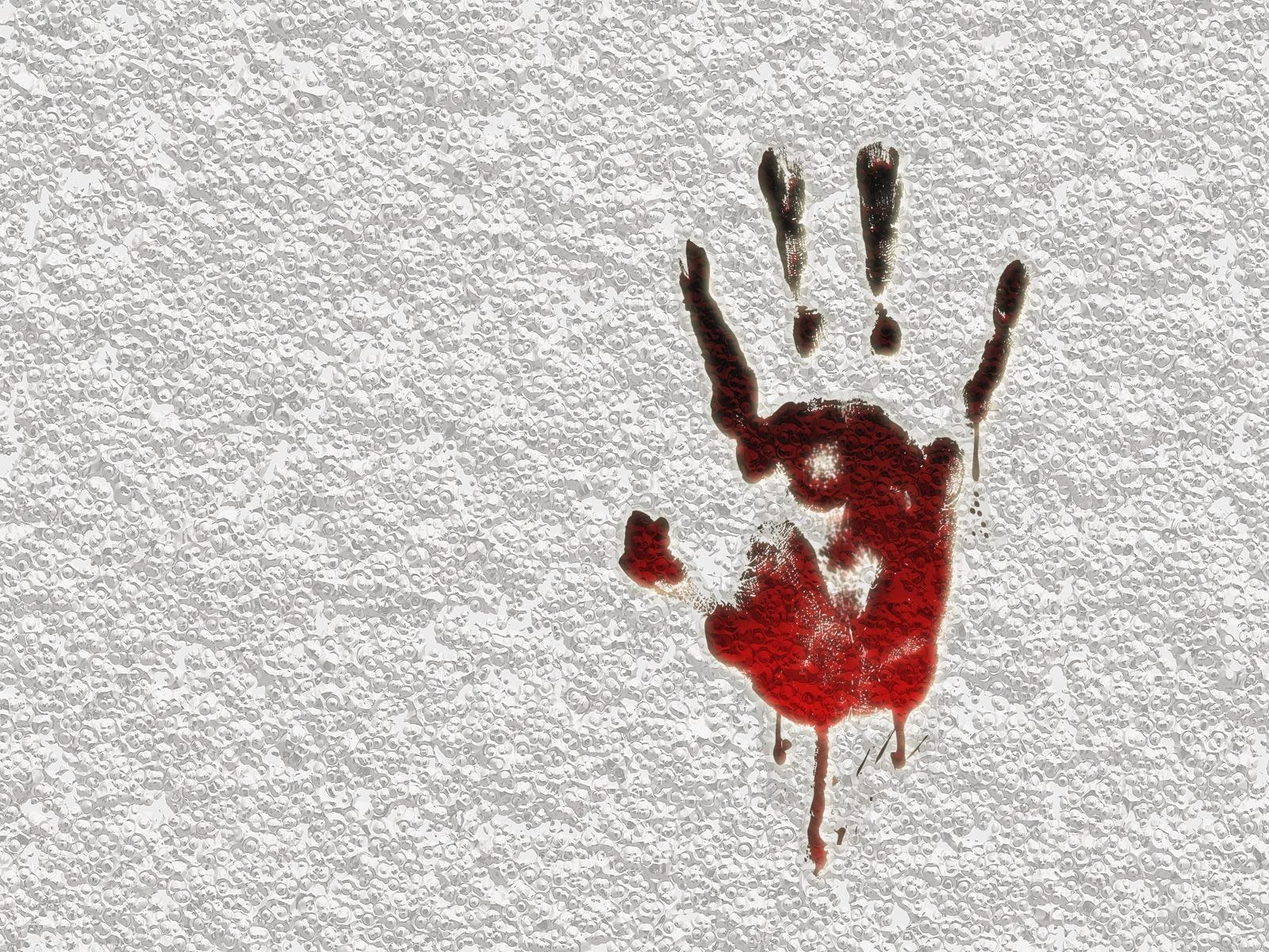 Leaf Handprint Art, print, hand, bloody, handprint