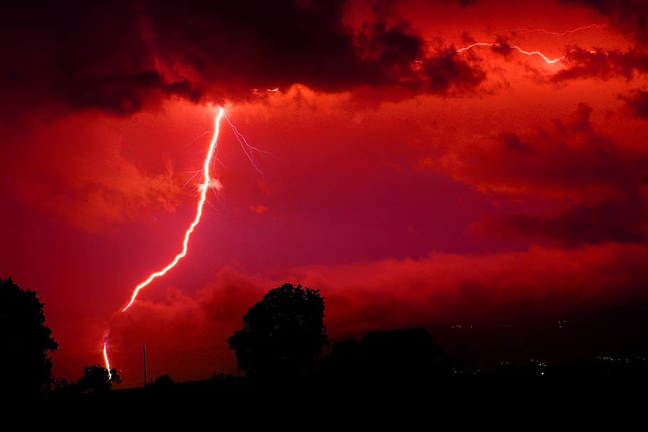 Lightning, outdoors, meteorology, beauty in nature, thunderstorm Free HD Wallpaper