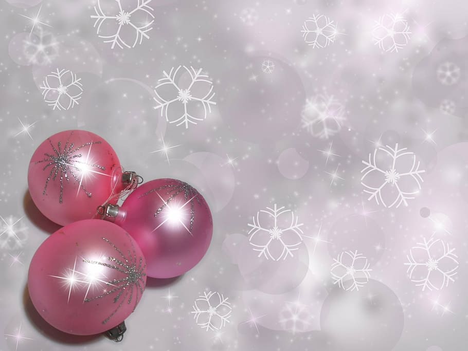 Mini Pink Christmas Tree, holy night, no people, event, christmas card Free HD Wallpaper