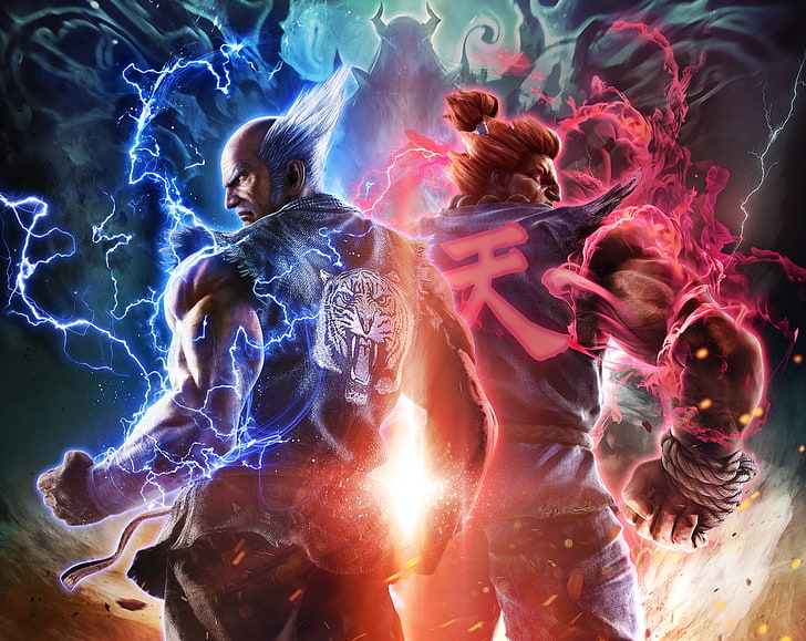 multi colored, tekken, combat, water Free HD Wallpaper