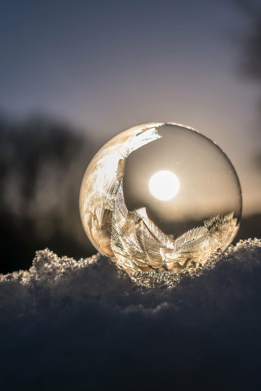 Puzzle Bubble, transparent, frost blister, day, closeup Free HD Wallpaper