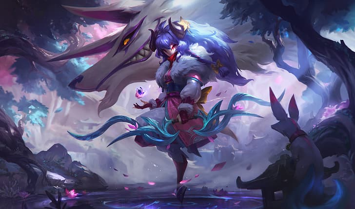 Spirit Blossom Kindred Icon, kindred league of legends, kindred, league of legends, riot games Free HD Wallpaper