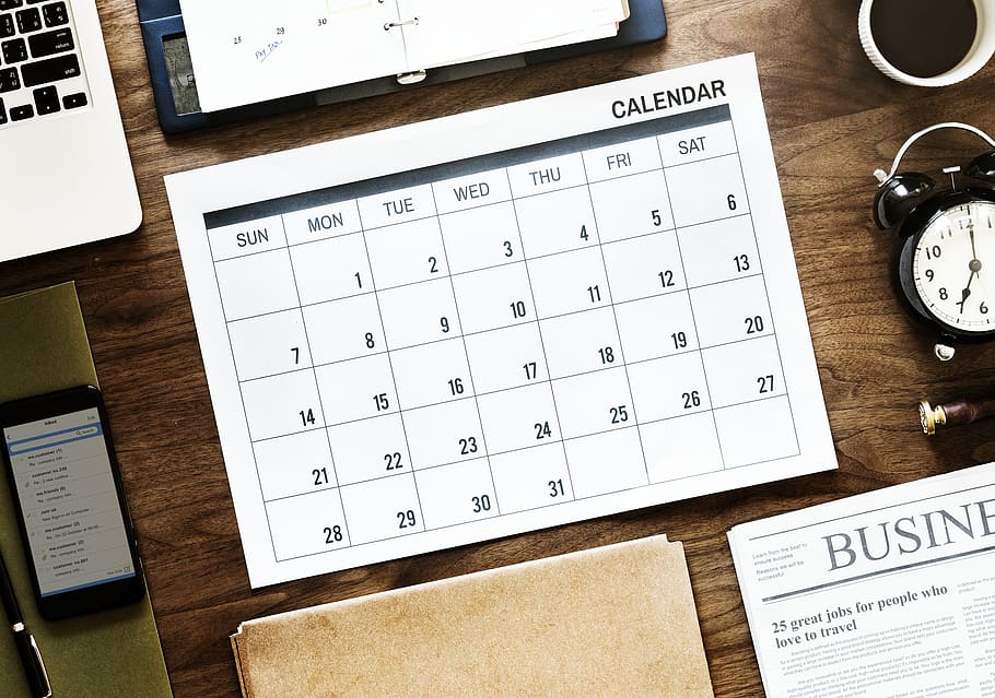 Types of Calendar Layouts, pen, laptop, task, text