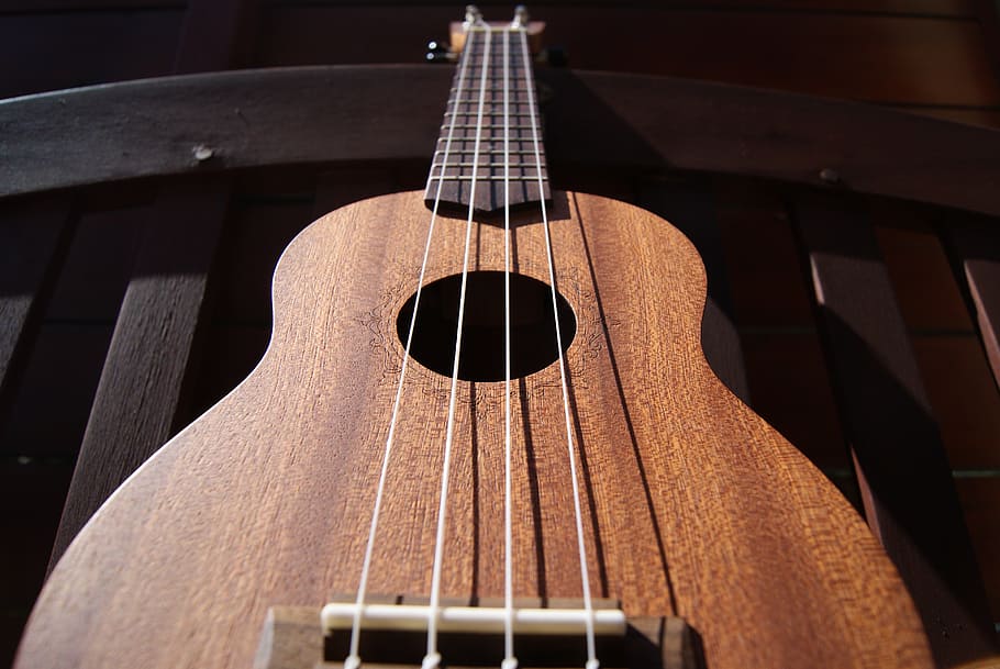 uke, entertainment, string instrument, hole