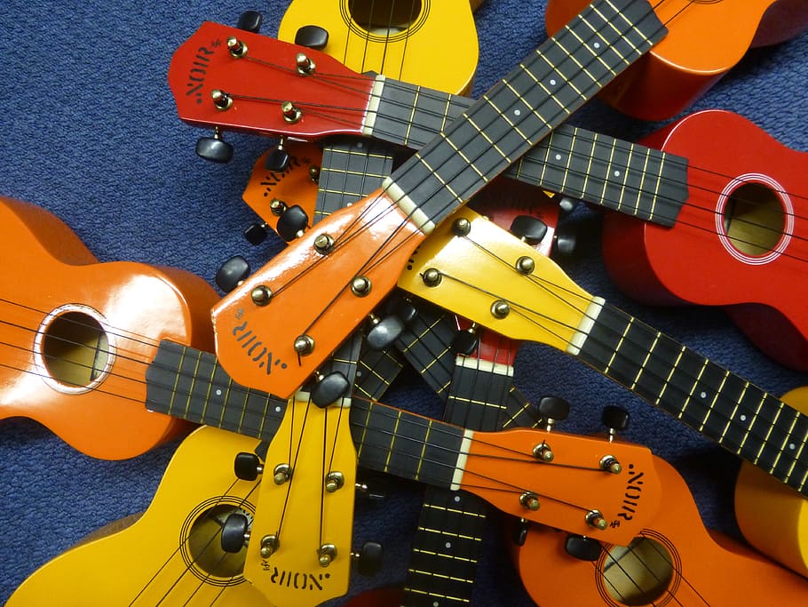 Ukulele History, shadow, musical instrument string, wood  material, arts culture and entertainment