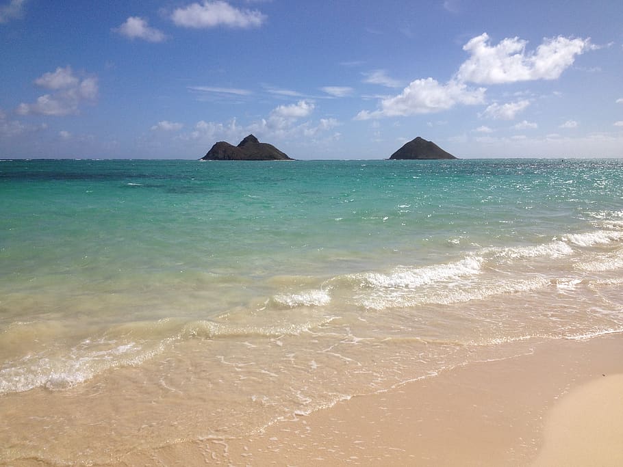 Where Is Lanikai Beach Located, shoreline, travel, land, stack rock