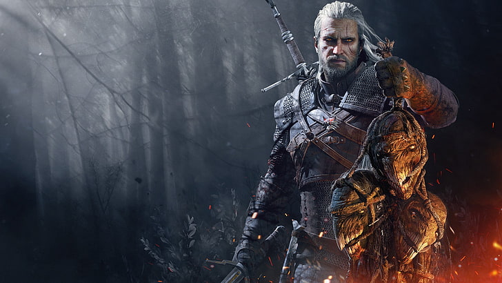 Witcher 3 Wild Hunt, gun, nature, one person, the witcher 3 wild hunt Free HD Wallpaper