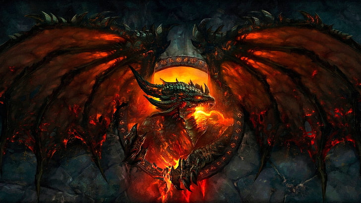 World of Warcraft Dragon Deathwing, holiday, textured, travel destinations, mystery Free HD Wallpaper