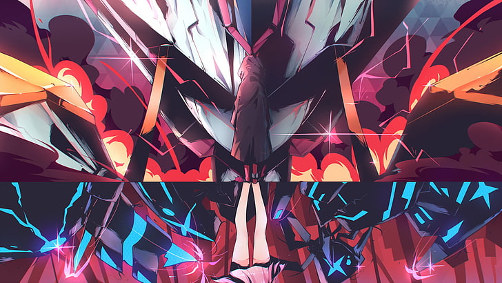 02 Darling Fighting in a Franxx, shape, origami, strelitzia, large group of objects Free HD Wallpaper