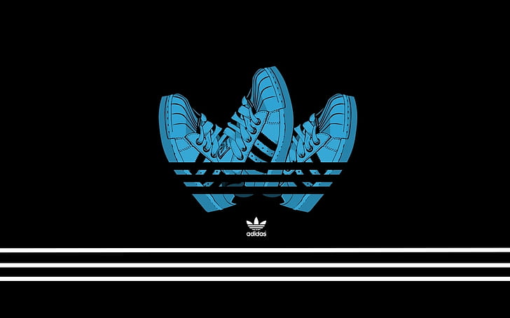 Adidas Logo Stencil, design, creative, Design, Logo Free HD Wallpaper