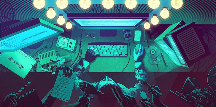 Anime Hacker Cyberpunk, hacker, internet, computer, hacking Free HD Wallpaper