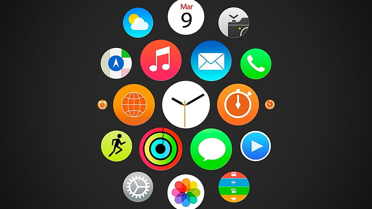 Apple Watch App Layout, icons, ios, watch, apple Free HD Wallpaper